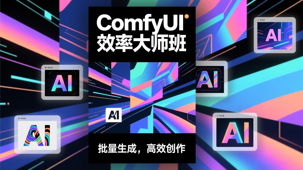 ComfyUI效率大师班：工作流搭建，批量生成，将个人AI出图效率提升5-10倍，月接单收入1-3万-大表哥网创