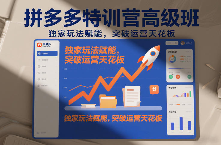 拼多多特训营高阶班，独家玩法赋能，突破运营天花板(更新26年2月)-大表哥网创