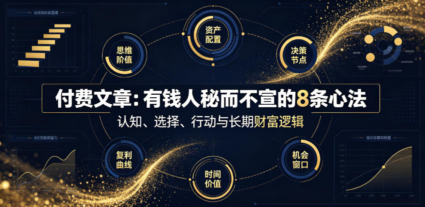 付费文章：有钱人秘而不宣的8条心法-大表哥网创