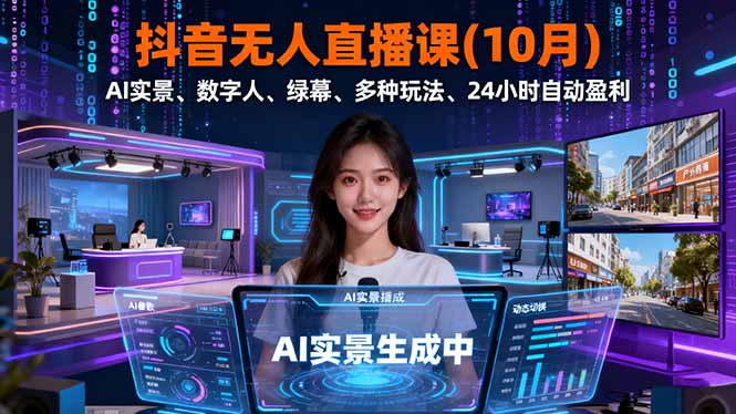 抖音无人直播课(10月-大表哥网创