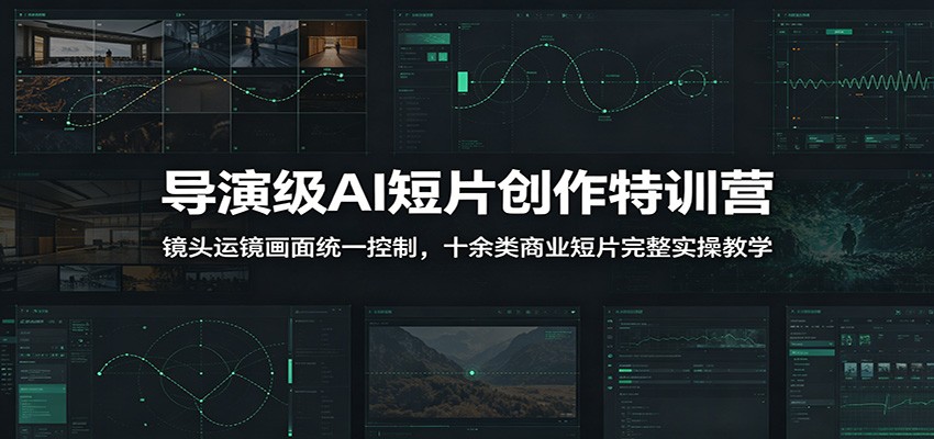 导演级AI短片创作特训营：镜头运镜画面统一控制，十余类商业短片完整实操教学(更新)-大表哥网创