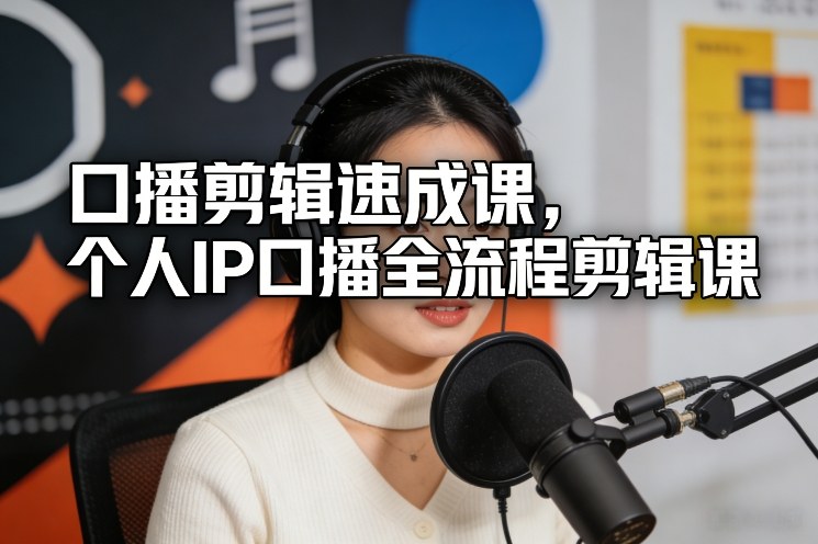 口播剪辑速成课，个人IP口播全流程剪辑课-大表哥网创