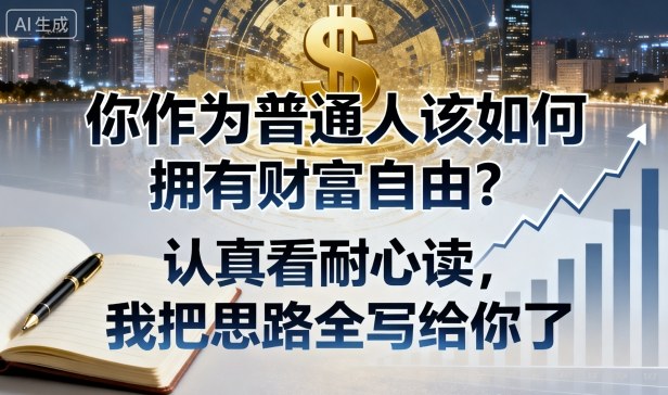 付费文章：你作为普通人该如何拥有财富自由？认真看耐心读，我把思路全写给你了-大表哥网创
