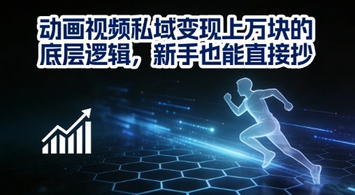 动画视频私域变现上W的底层逻辑，新手也能直接抄-大表哥网创