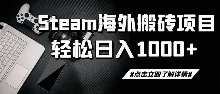 steam搬砖，一周只需1-2小时，轻松月入过万，上不封顶-大表哥网创