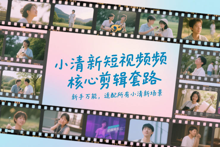 小清新短视频核心剪辑套路,新手万能,适配所有小清新场景-大表哥网创