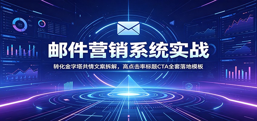 邮件营销系统实战：转化金字塔共情文案拆解，高点击率标题CTA全套落地模板-大表哥网创