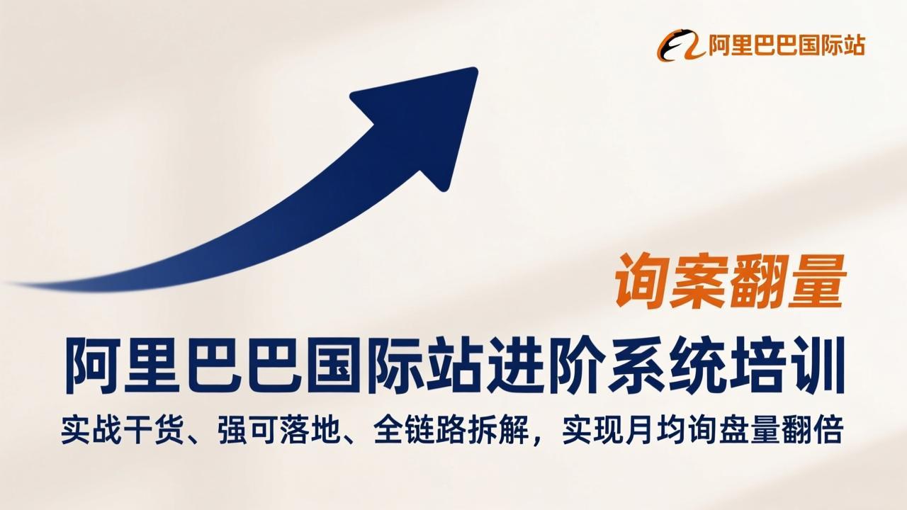 阿里巴巴国际站进阶系统培训，实战干货、强可落地、全链路拆解，实现月均询盘量翻倍-大表哥网创