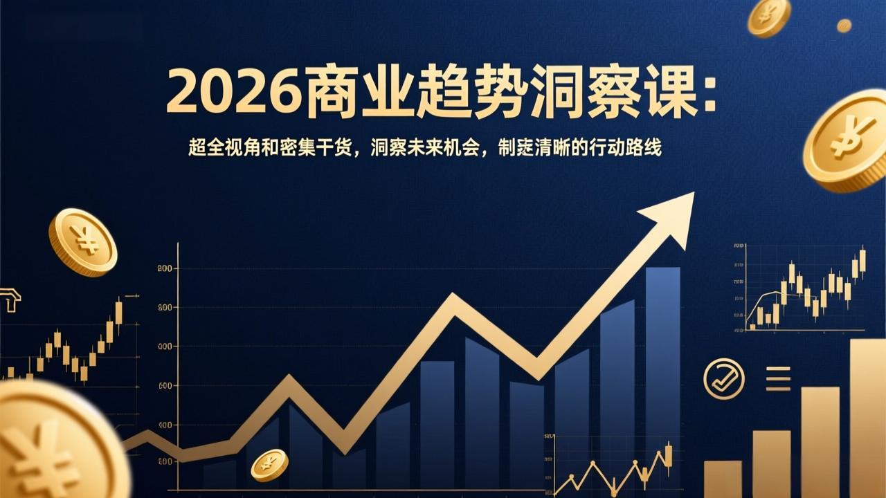 2026商业趋势洞察课：超全视角和密集干货，洞察未来机会，制定清晰的行动路线-大表哥网创