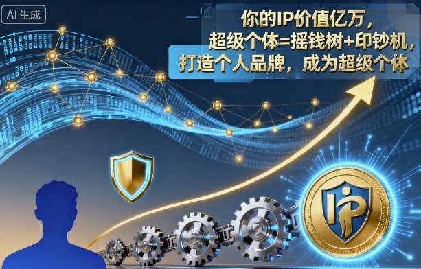 你的IP价值亿万，超级个体=摇钱树+印钞机，打造个人品牌，成为超级个体-大表哥网创