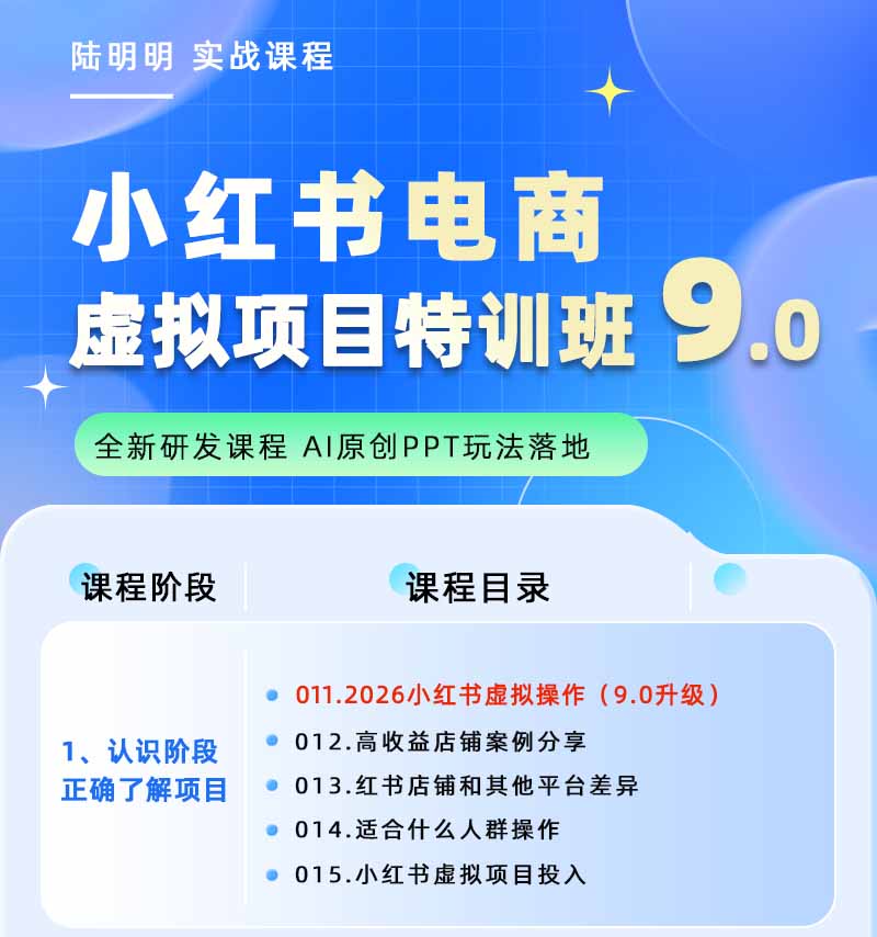 图片[1]-小红书虚拟项目特训班9.0，全面拥抱AI，批量产出原创PPT货源，单品/单店纯利润几万到几十W-大表哥网创