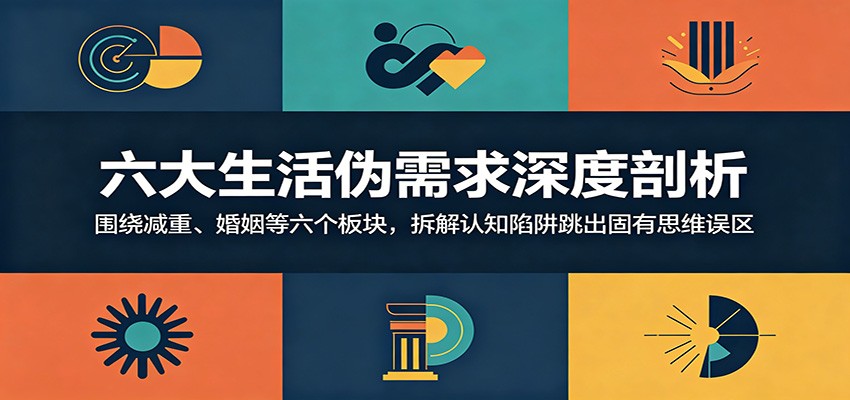六大生活伪需求深度剖析：围绕减重、婚姻等六个板块，拆解认知陷阱跳出固有思维误区-大表哥网创