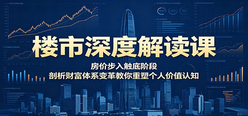 楼市深度解读课：房价步入触底阶段，剖析财富体系变革教你重塑个人价值认知-大表哥网创