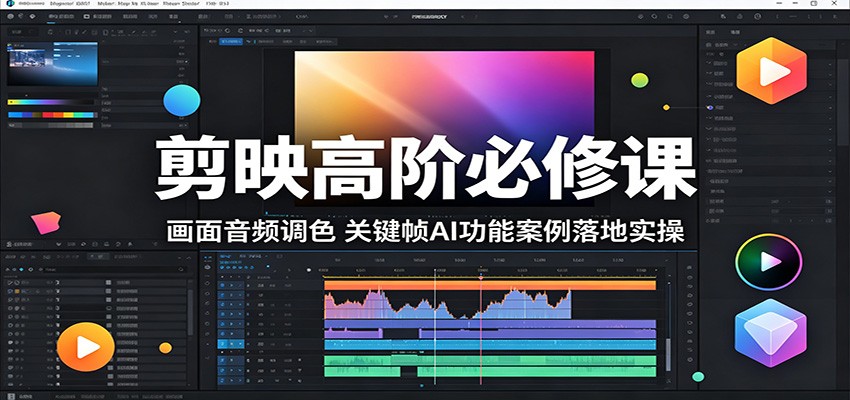 剪映高阶必修课：画面音频调色，关键帧AI功能案例落地实操-大表哥网创