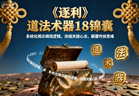 《逐利》道法术器18锦囊，系统化揭示搞钱逻辑，浓缩关键心法，颠覆传统思维(更新)-大表哥网创