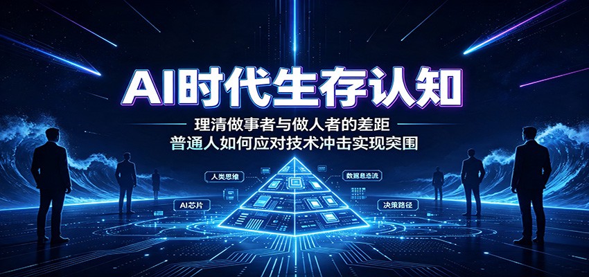 AI时代生存认知：理清做事者与做人者的差距，普通人如何应对技术冲击实现突围-大表哥网创