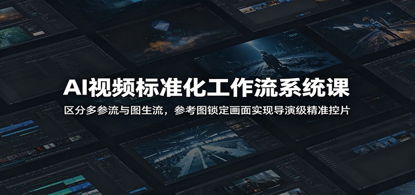 AI视频标准化工作流系统课：区分多参流与图生流，参考图锁定画面实现导演级精准控片-大表哥网创