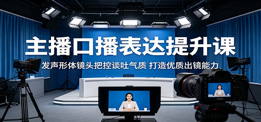 主播口播表达提升课:发声形体镜头把控谈吐气质,打造优质出镜能力-大表哥网创