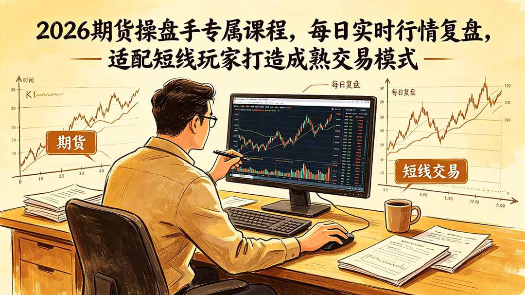 2026期货操盘手专属课程-更新6月，每日实时行情复盘，适配短线玩家打造成熟交易模式-大表哥网创