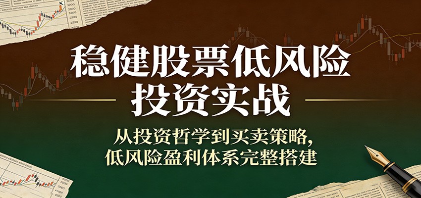 稳健股票低风险投资实战:从投资哲学到买卖策略,低风险盈利体系完整搭建-大表哥网创