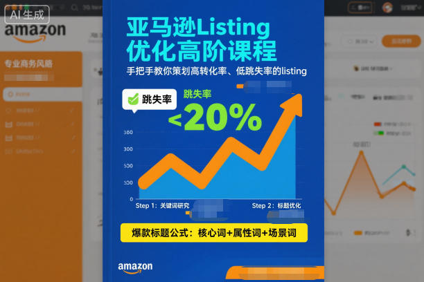 亚马逊Listing优化高阶课程，手把手教你策划高转化率、低跳失率的listing-大表哥网创