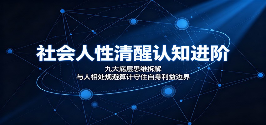 社会人性清醒认知进阶：九大底层思维拆解，与人相处规避算计守住自身利益边界-大表哥网创