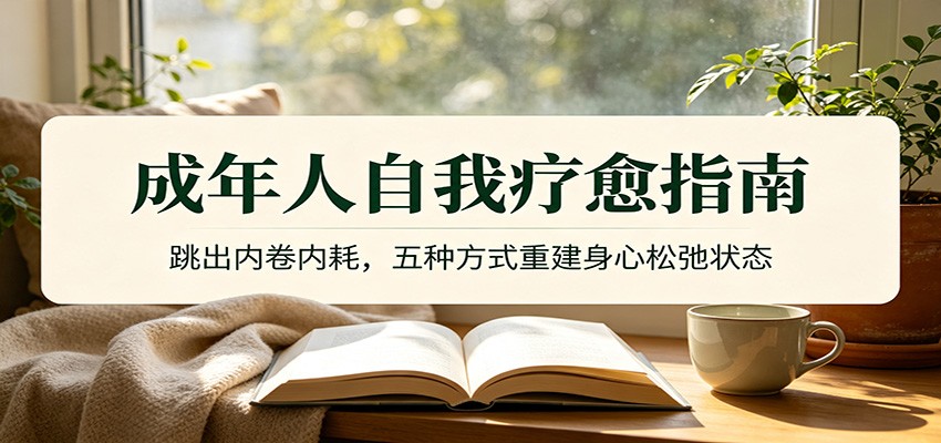 成年人自我疗愈指南：跳出内卷内耗，五种方式重建身心松弛状态-大表哥网创