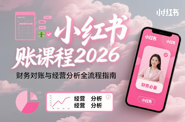 小红书对账课程2026，财务对账与经营分析全流程指南-大表哥网创