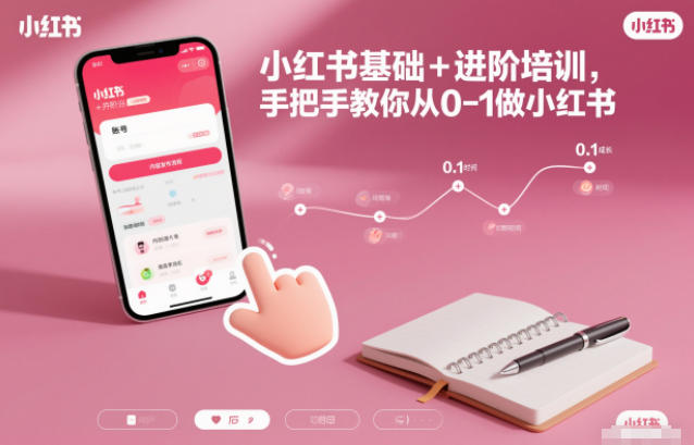 小红书基础+进阶培训，手把手教你从0-1做小红书-大表哥网创