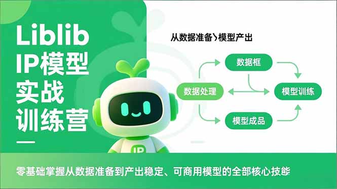 Liblib IP模型实战训练营，零基础掌握从数据准备到产出稳定、可商用模型的全部核心技能-大表哥网创
