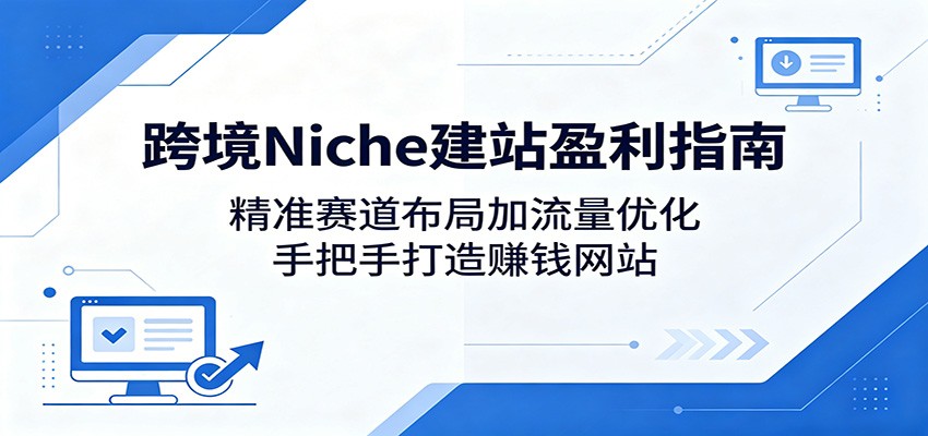 跨境Niche建站盈利指南：精准赛道布局加流量优化，手把手打造赚钱网站-大表哥网创