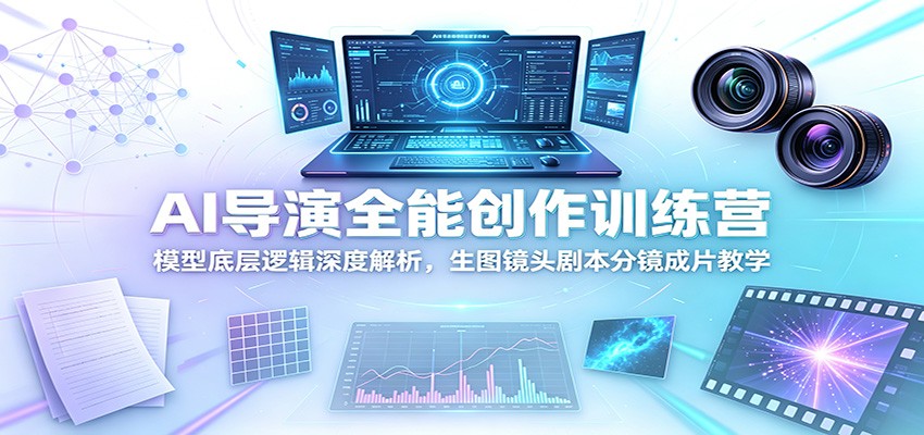 AI导演全能创作训练营：模型底层逻辑深度解析，生图镜头剧本分镜成片教学-大表哥网创
