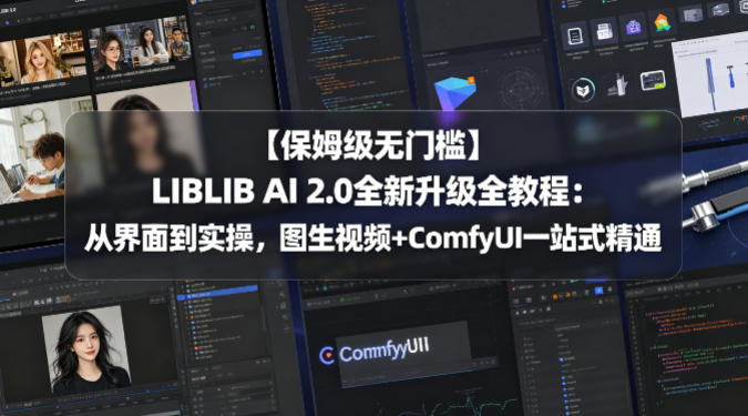 【保姆级无门槛】LIBLIB AI 2.0全新升级全教程:从界面到实操,图生视频+ComfyUI一站式精通-大表哥网创