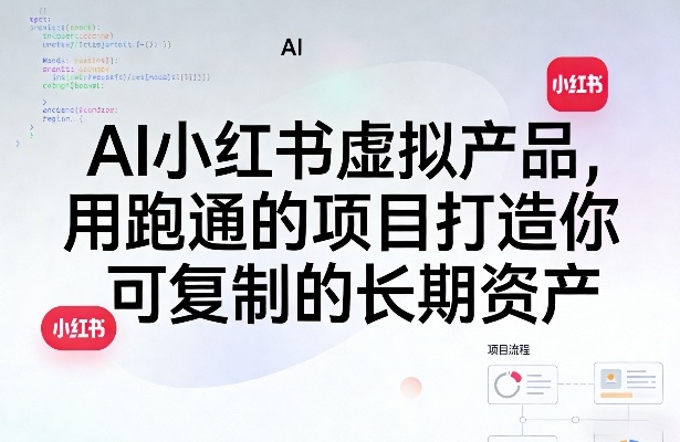 AI小红书虚拟产品，用跑通的项目打造你可复制的长期资产(更新)-大表哥网创