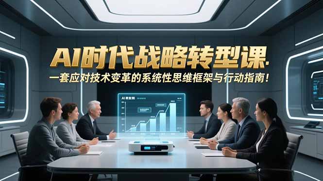 AI时代战略转型课：一套应对技术变革的系统性思维框架与行动指南！-大表哥网创