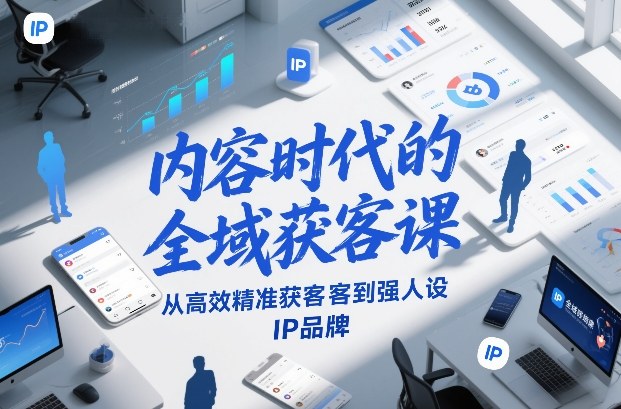 内容时代的全域获客课，从高效精准获客到强人设IP品牌-大表哥网创