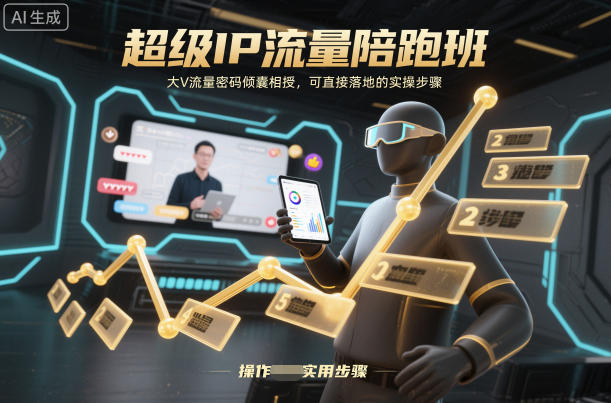 超级IP流量陪跑班，大V流量密码倾囊相授，可直接落地的实操步骤-大表哥网创