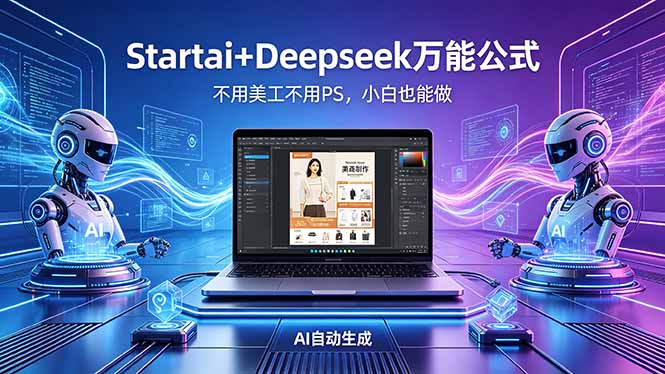 AI自动做电商详情页:Startai+Deepseek万能公式,不用美工不用PS,小白也能做-大表哥网创